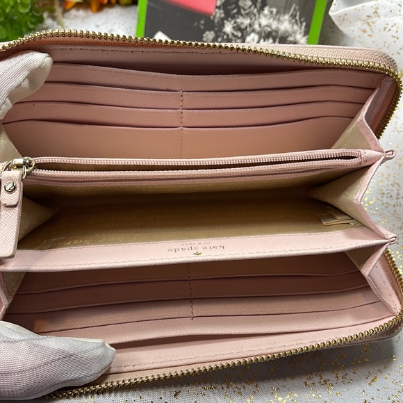 Kate Spade Wallet organizer zip around streetdot lilac read ASIS - Picture 6 of 11